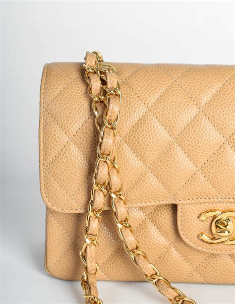 chanel classic flap bag caviar medium beige|Chanel Beige Quilted Caviar Medium Classic Double Flap Silver .